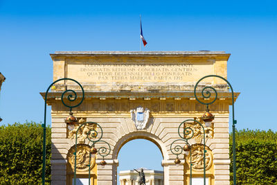 Low angle view of historical building against sky