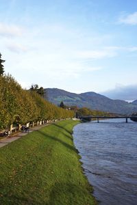 Scenic view of river against sky