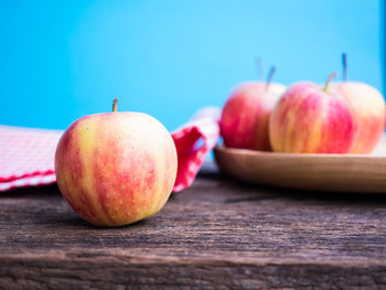 Close-up of apple on table