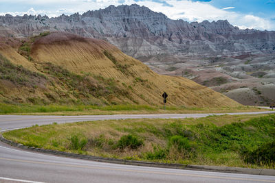 Road passing through land