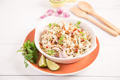 Close-up of salad in plate