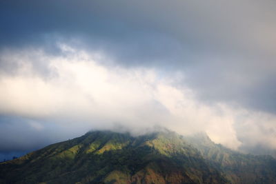 Low angle view of mountain against sky