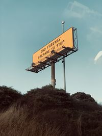 Sign low angle view