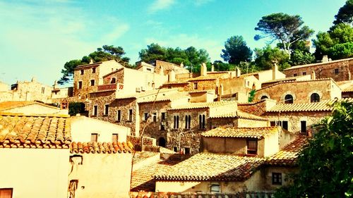 High angle shot of townscape