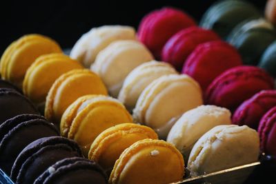 Close-up of macaroons