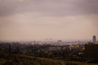 High angle view of buildings in city of cairo