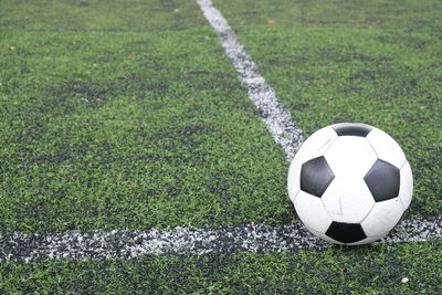 Soccer ball on field