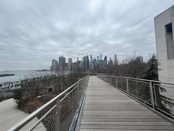 Bridge over river against sky