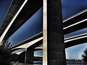 Low angle view of bridge against sky