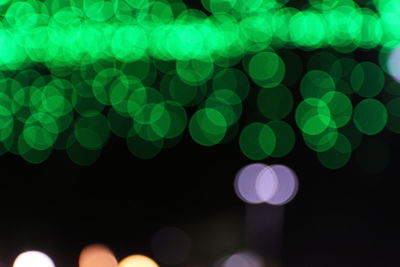 Defocused image of illuminated lights