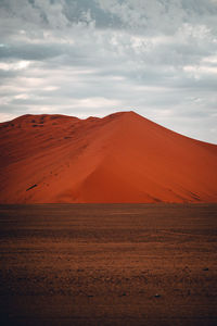 Scenic view of desert against sky