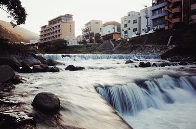 River flowing through rocks