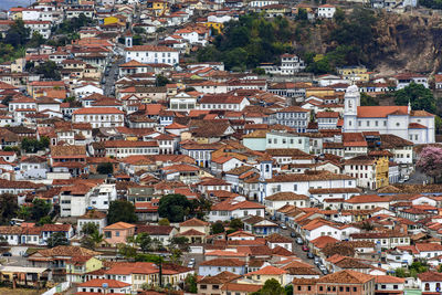 High angle view of townscape