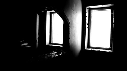 Window in dark room