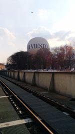 Railroad tracks against sky