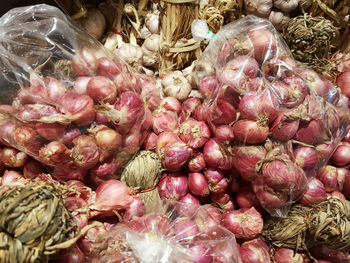 Full frame shot of fruits for sale in market