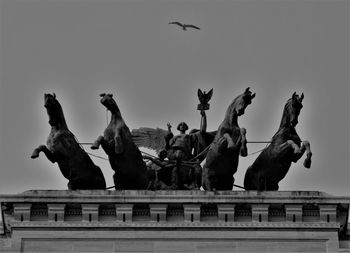 Low angle view of statue