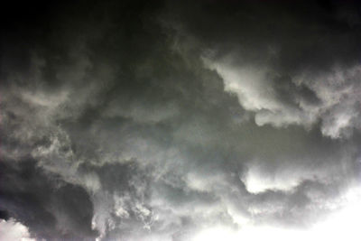 Low angle view of cloudy sky