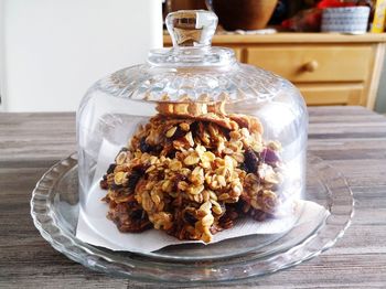 Close-up of food served in plate