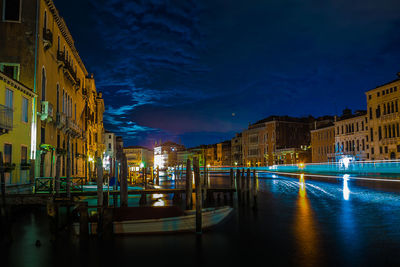 Illuminated city at night