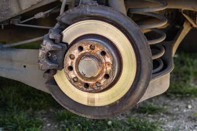 Close-up of wheel