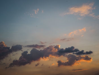 Scenic view of dramatic sky during sunset