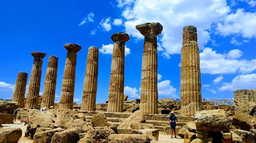 Panoramic view of old ruin against sky