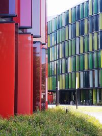 Colorful architecture, curves, office building, detail, cologne-germany