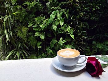 Close-up of coffee on table