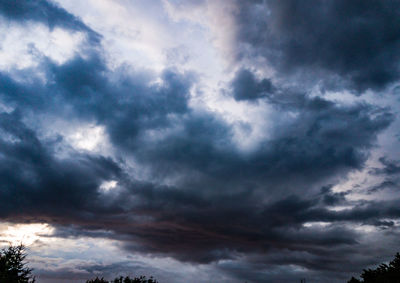 Low angle view of storm clouds in sky