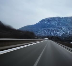 Travelling by road in the alps