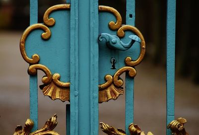 Close-up of metal gate