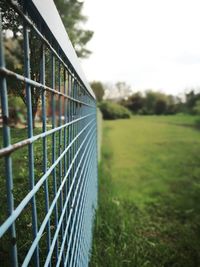 Close-up of soccer field