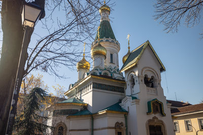 Exterior view of st. nicholas the miracle-maker church in sofia