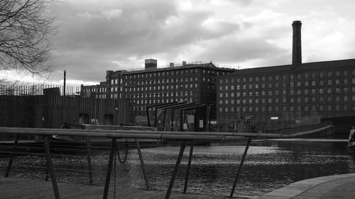 View of buildings against cloudy sky