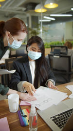 People working on table