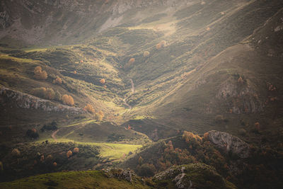 High angle view of valley