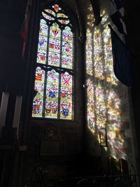 View of multi colored window