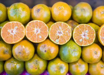 Full frame shot of fruits for sale in market