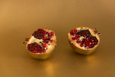 Close-up of fruits against white background