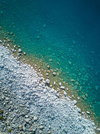 High angle view of sea shore