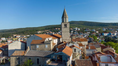 Vrbnik on island krk from above