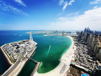 Panoramic view of dubai marina 