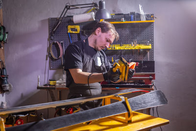 Man working at construction site