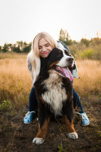 Portrait of a dog looking away