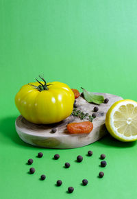 Close-up of fruits on table