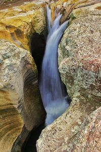 Close-up of waterfall