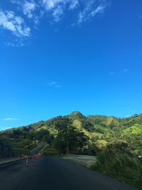 Road passing through mountain