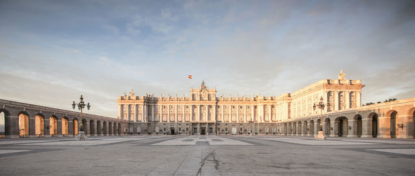 View of historical building against cloudy sky