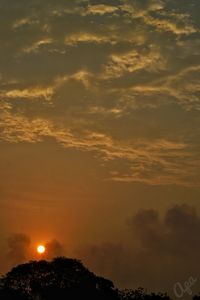 Low angle view of sky during sunset